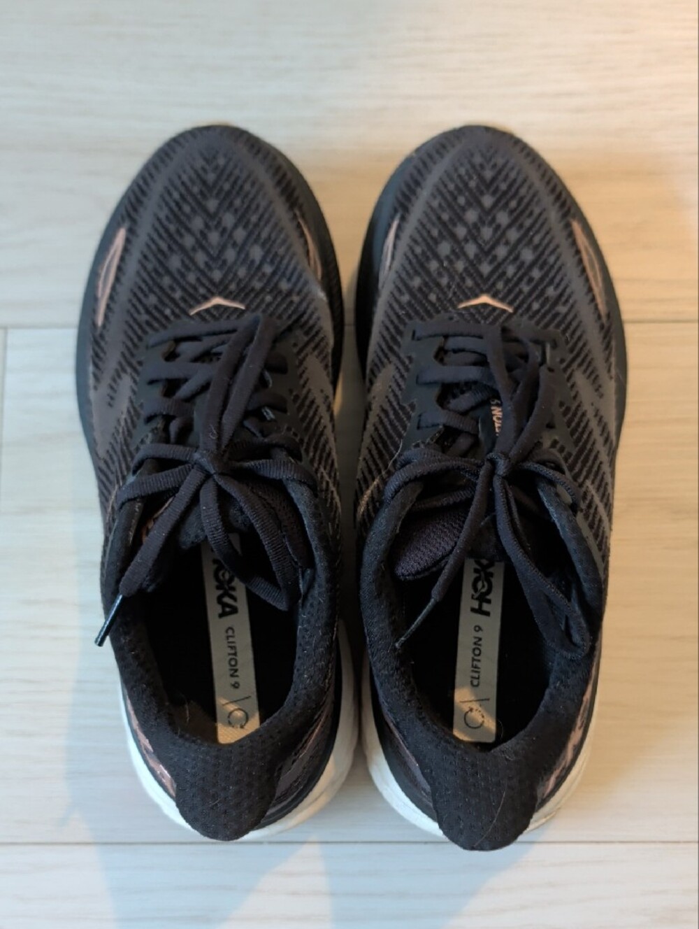 Hoka Women's Clifton 9 Black Athletic Shoes 2 Pair bundle - Picture 8 of 9